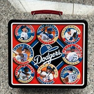 LA Dodgers 2000 commemorative lunch box by Farmer John never been used